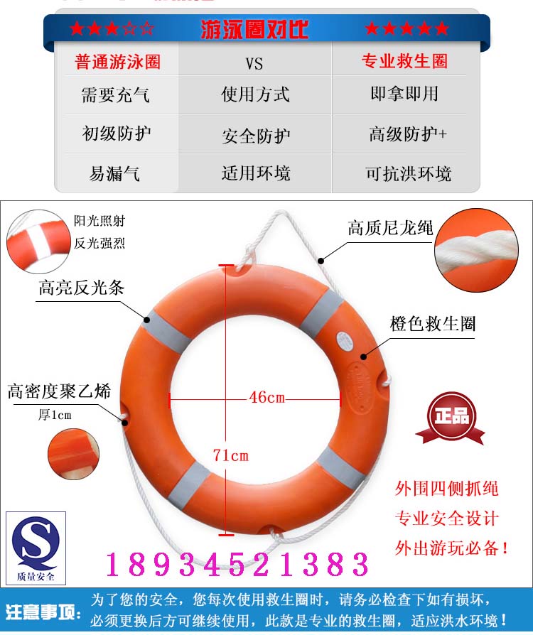 5556-II型聚乙烯复合救生圈东台市海昌救生设备有限公司